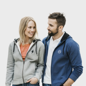 Premium hoodie met rits