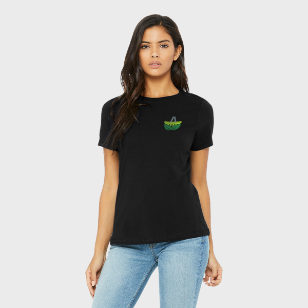 Relaxed dames-T-shirt met korte mouwen