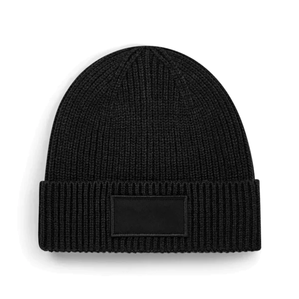 Trendy muts met patch Black