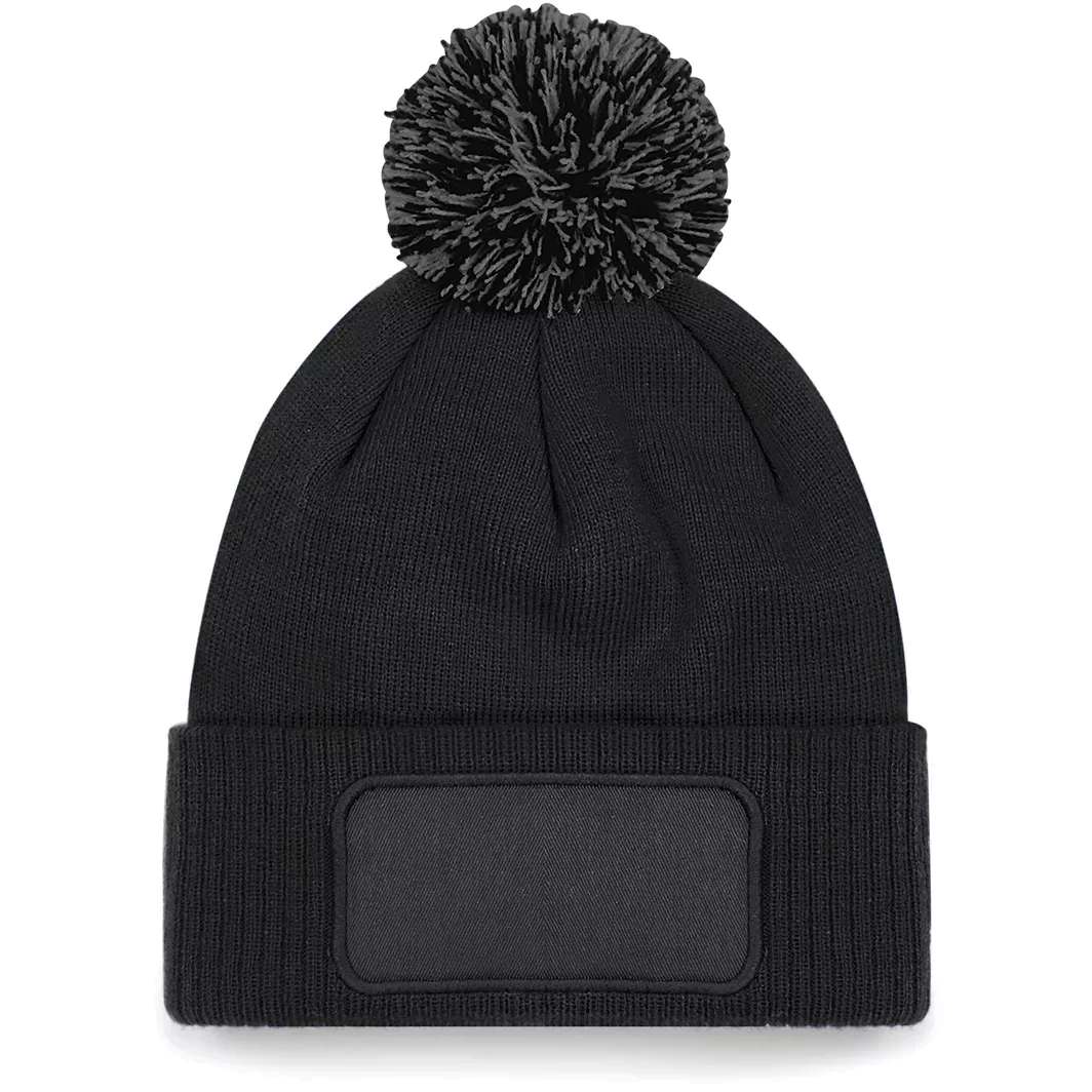 Snowstar® patch beanie Black / Graphite Grey