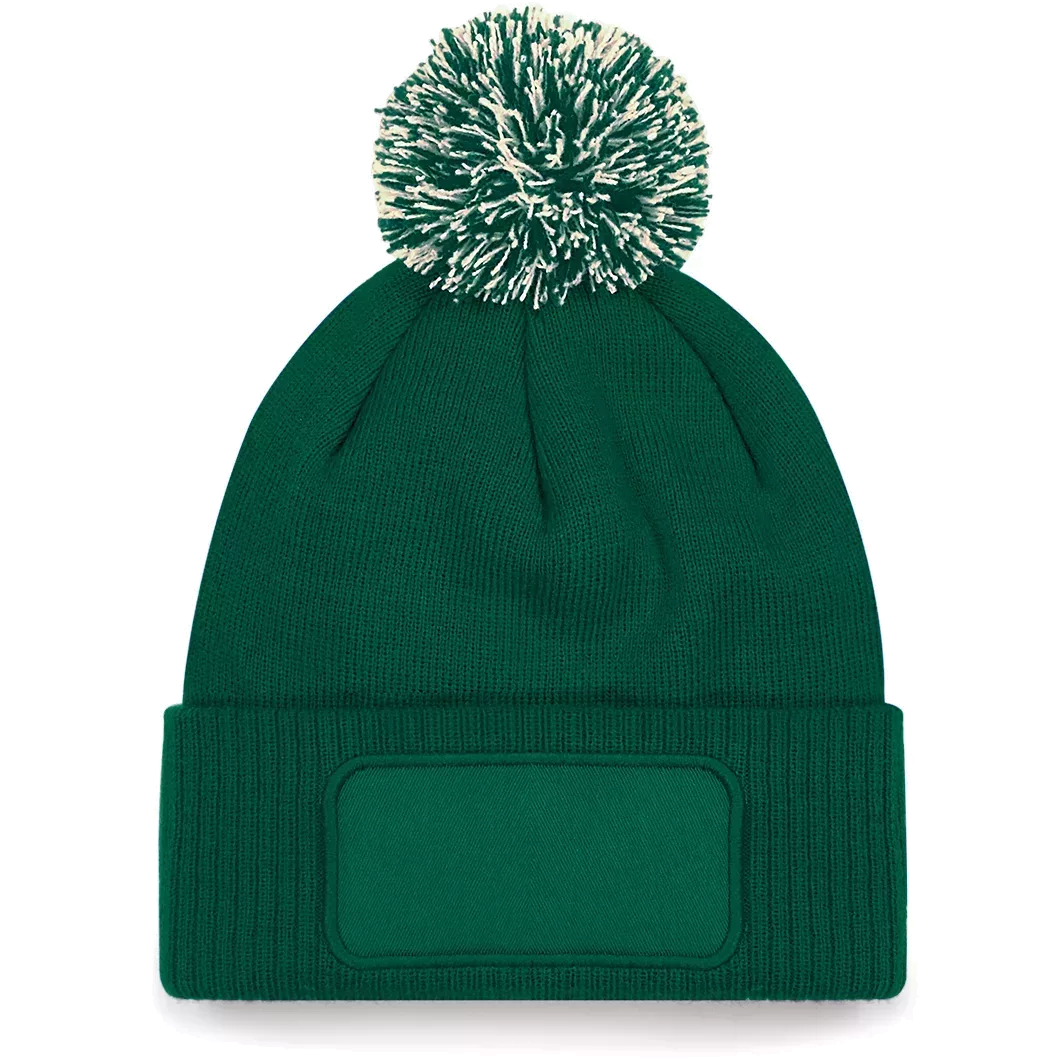 Snowstar® patch beanie Bottle Green / Off White