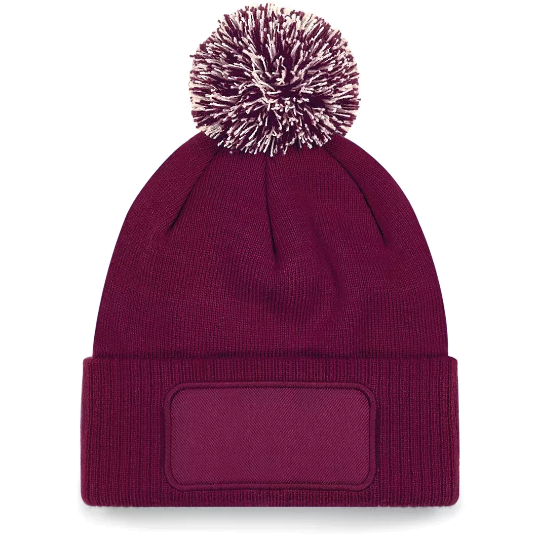 Snowstar® patch beanie Burgundy / Off White