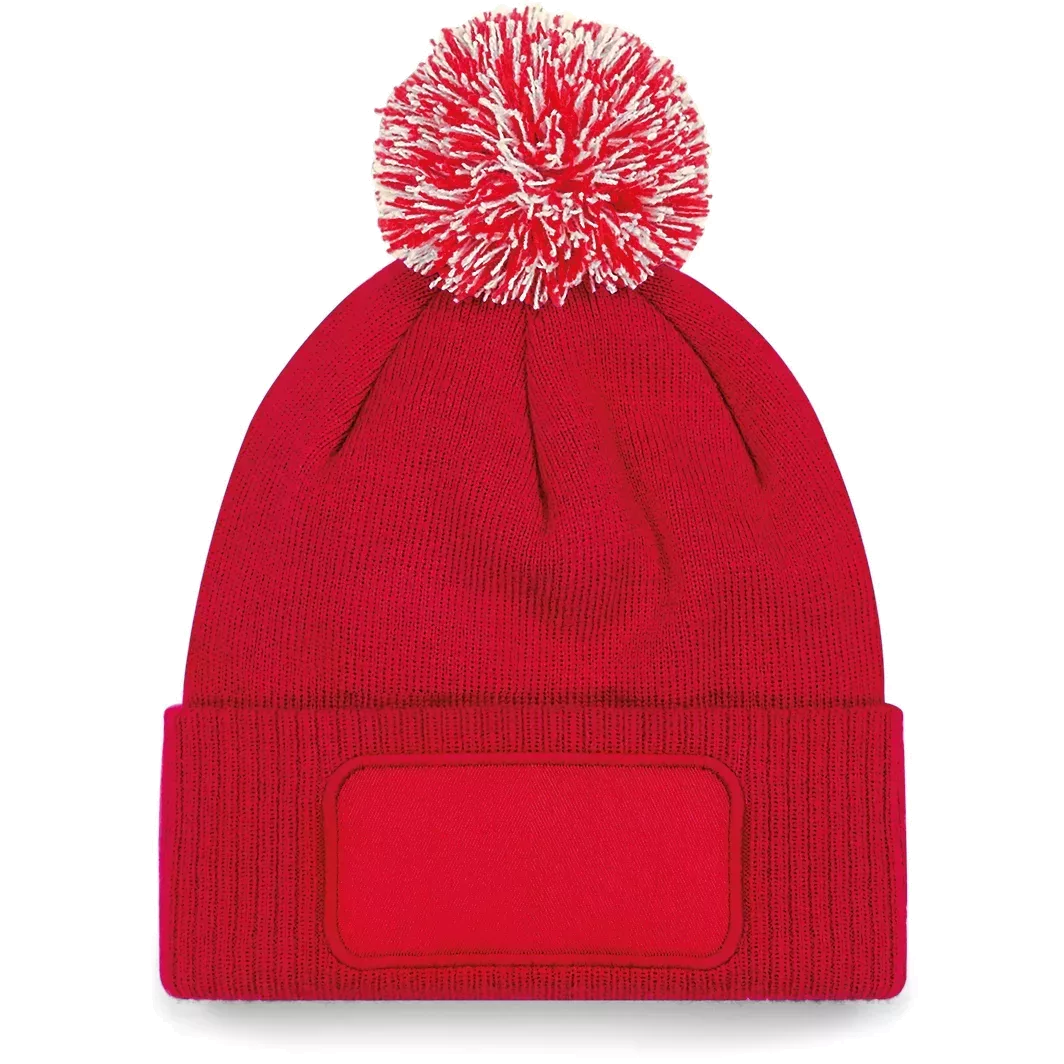 Snowstar® patch beanie Classic Red / Off White
