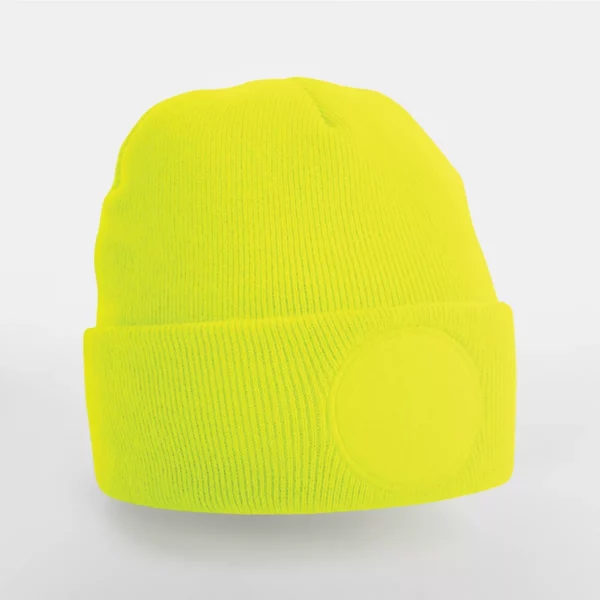 Muts met ronde patch Fluorescent Yellow