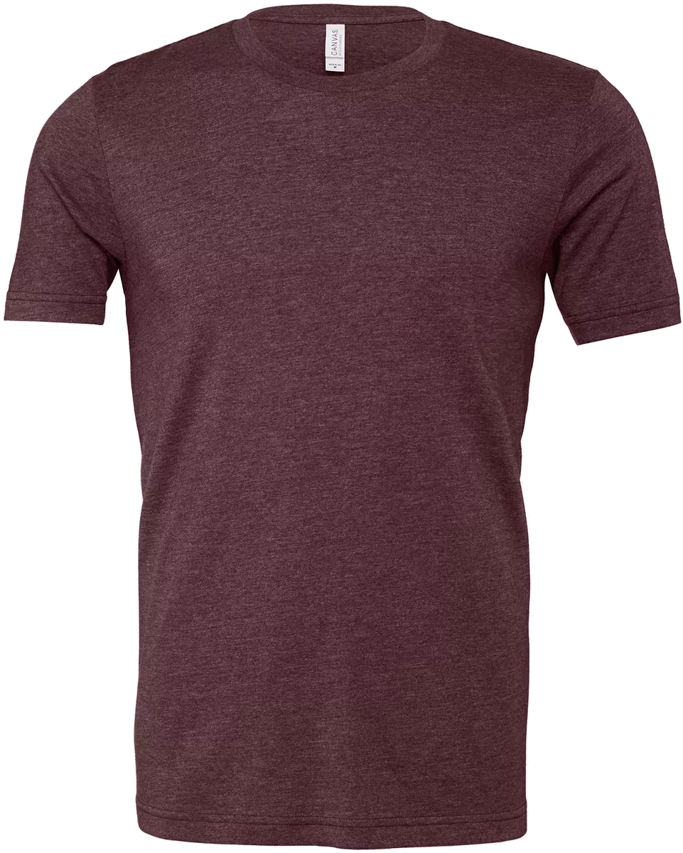 Heather jersey T-shirt met korte mouwen Heather Maroon