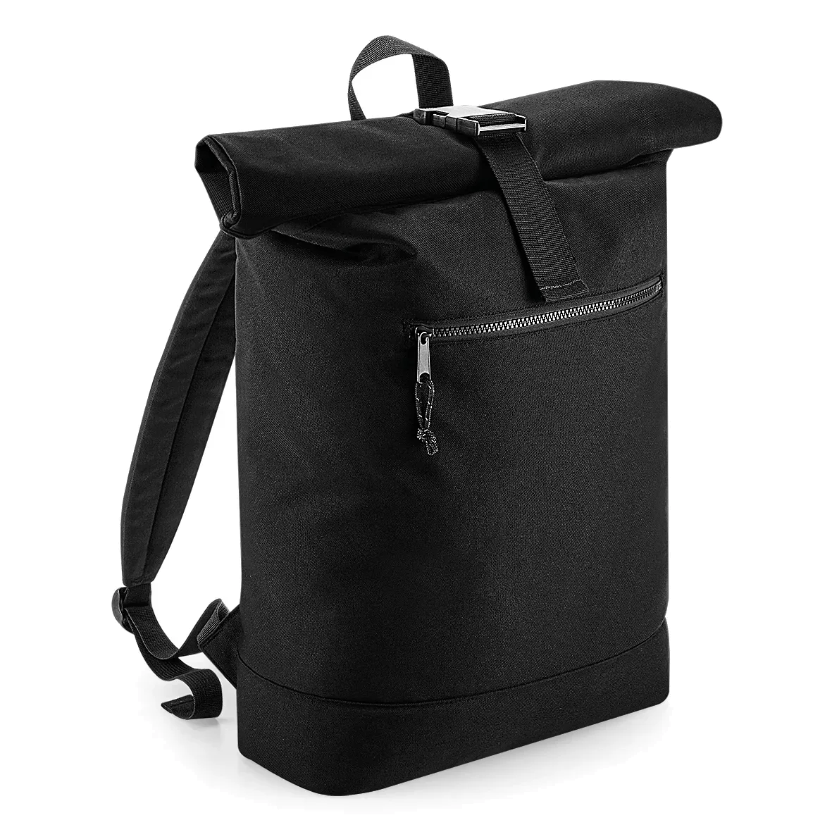 Gerecyclede rugzak Roll-Top Black