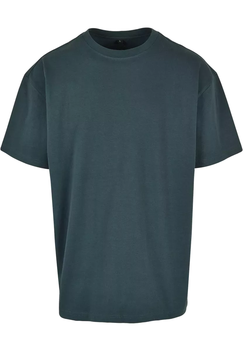 Oversized T-shirt zware stof Bottlegreen