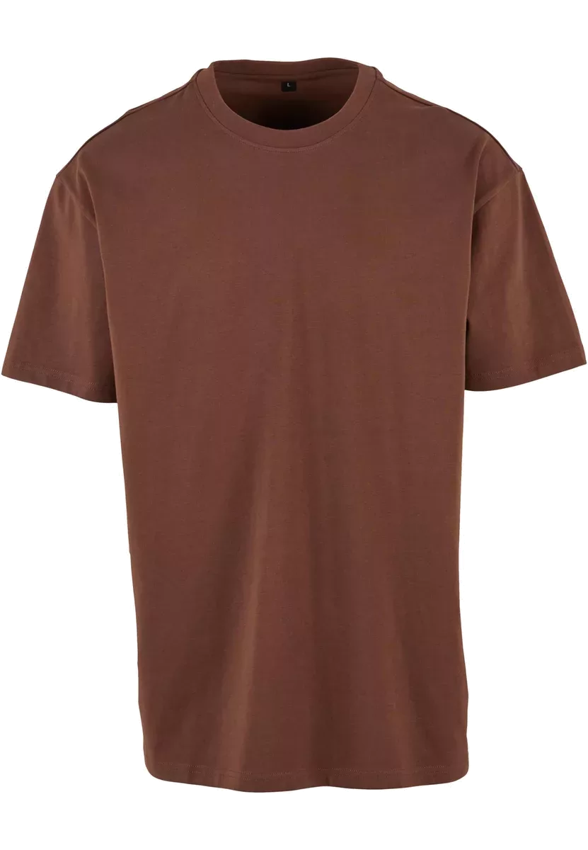 Oversized T-shirt zware stof Chocolatebrown