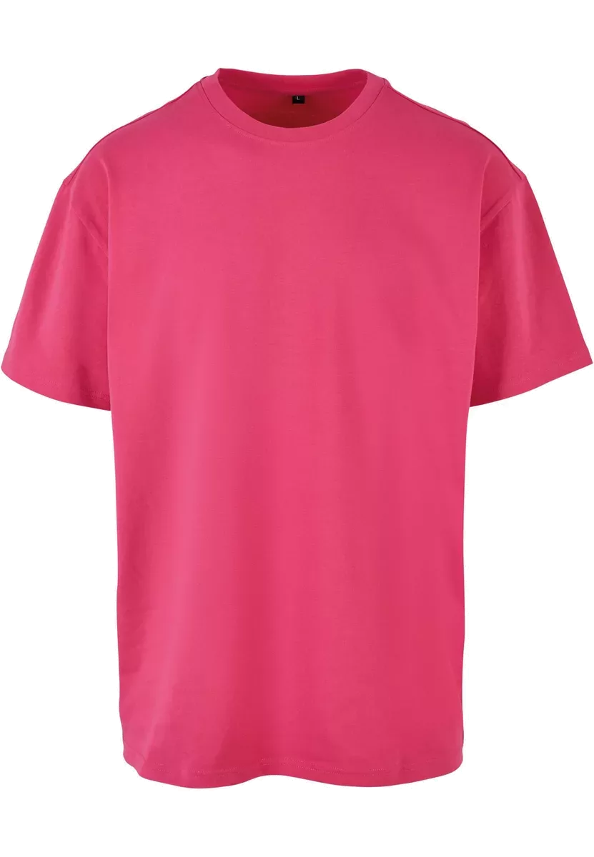 Oversized T-shirt zware stof Hibiskuspink