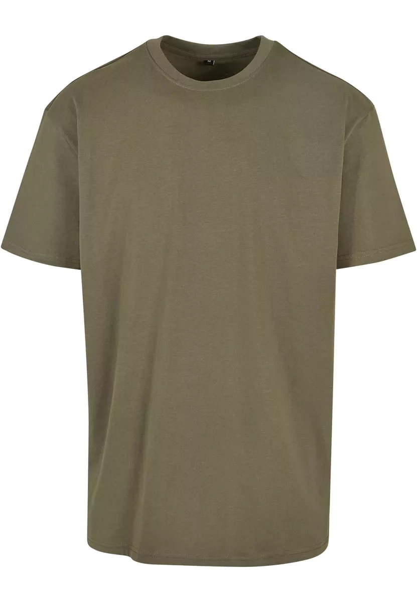 Oversized T-shirt zware stof Olive