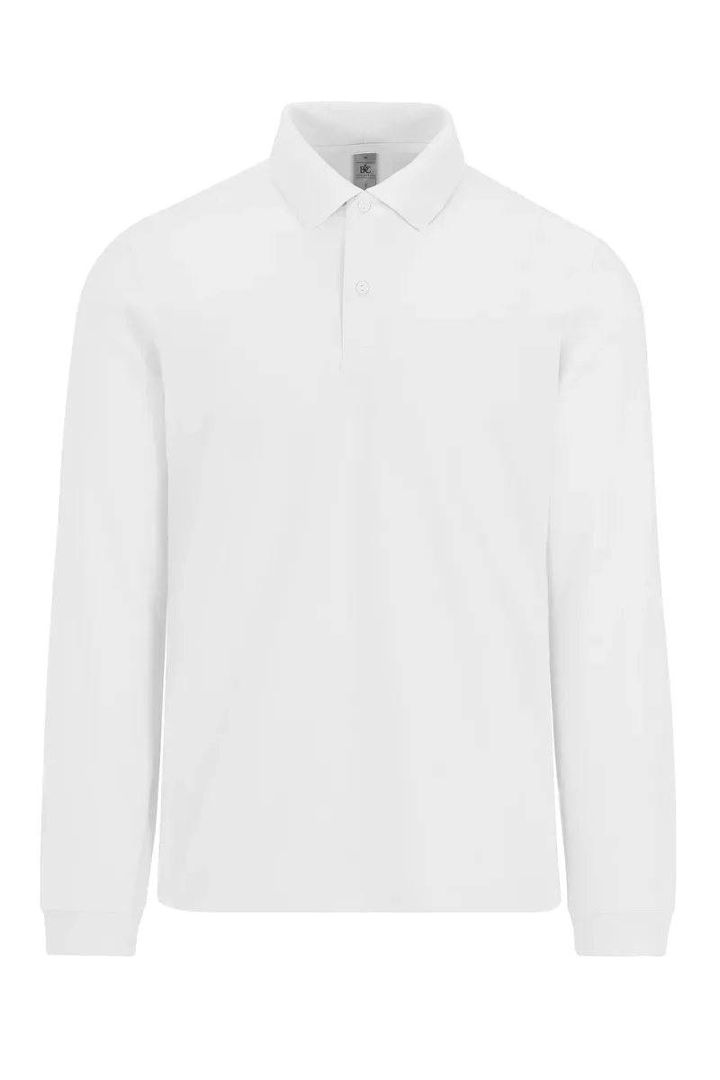 MY POLO 180 Heren lange mouwen White
