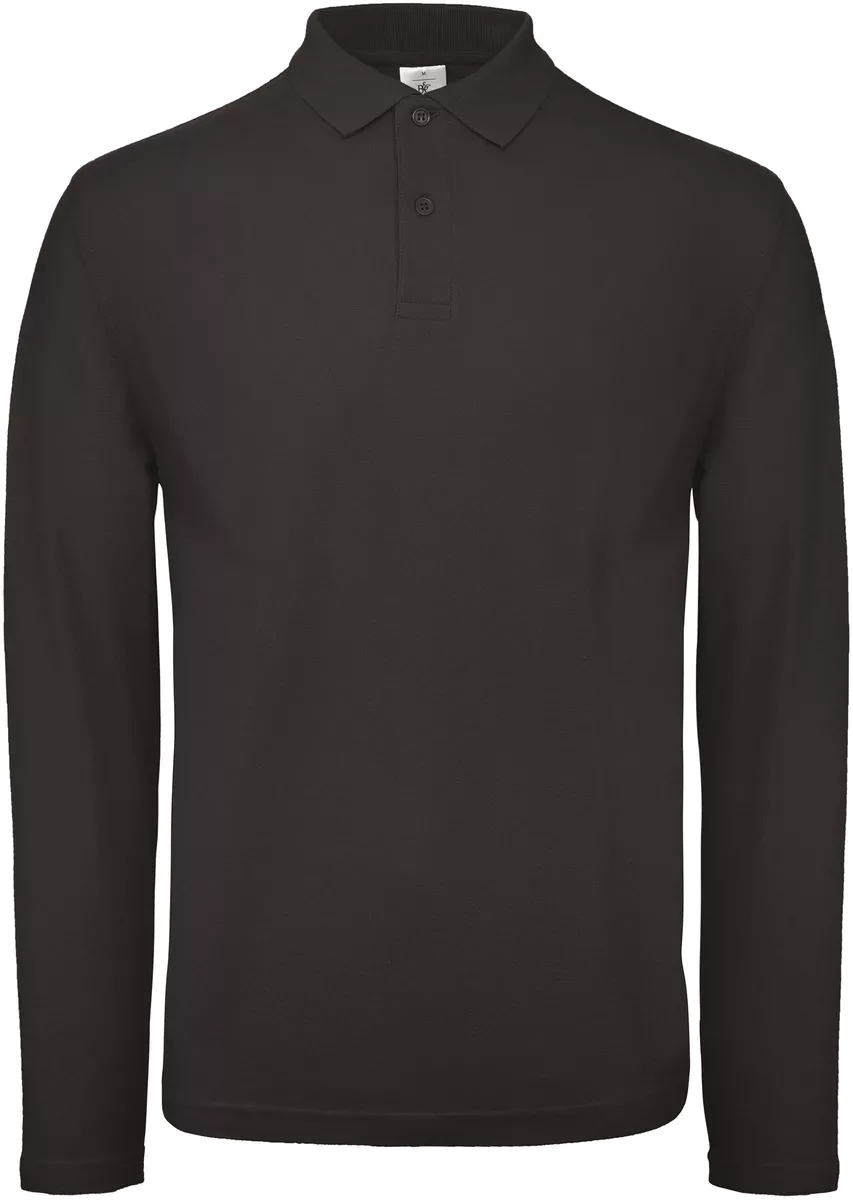 ID.001 Men’s long-sleeve polo shirt Black