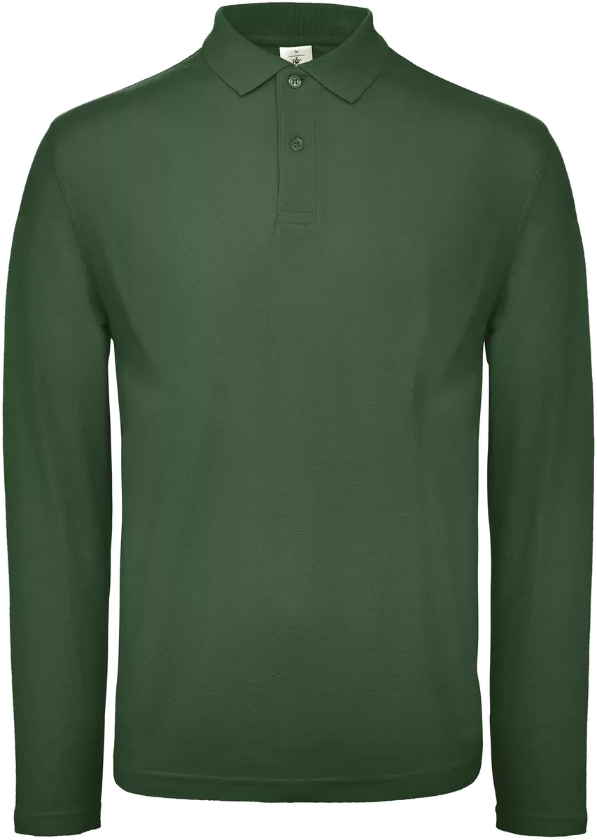 ID.001 Men’s long-sleeve polo shirt Bottle Green