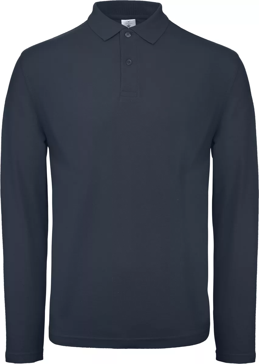 ID.001 Men’s long-sleeve polo shirt Navy