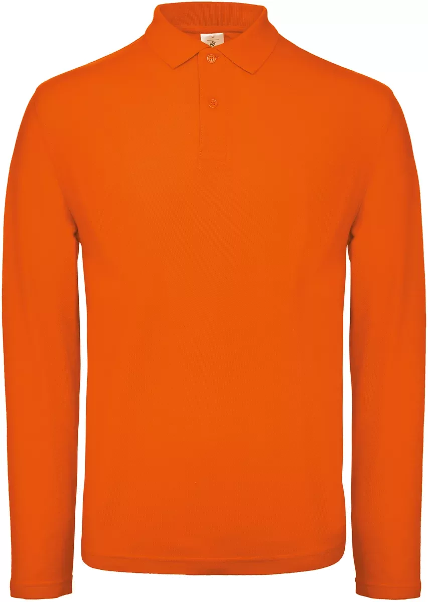 ID.001 Men’s long-sleeve polo shirt Orange