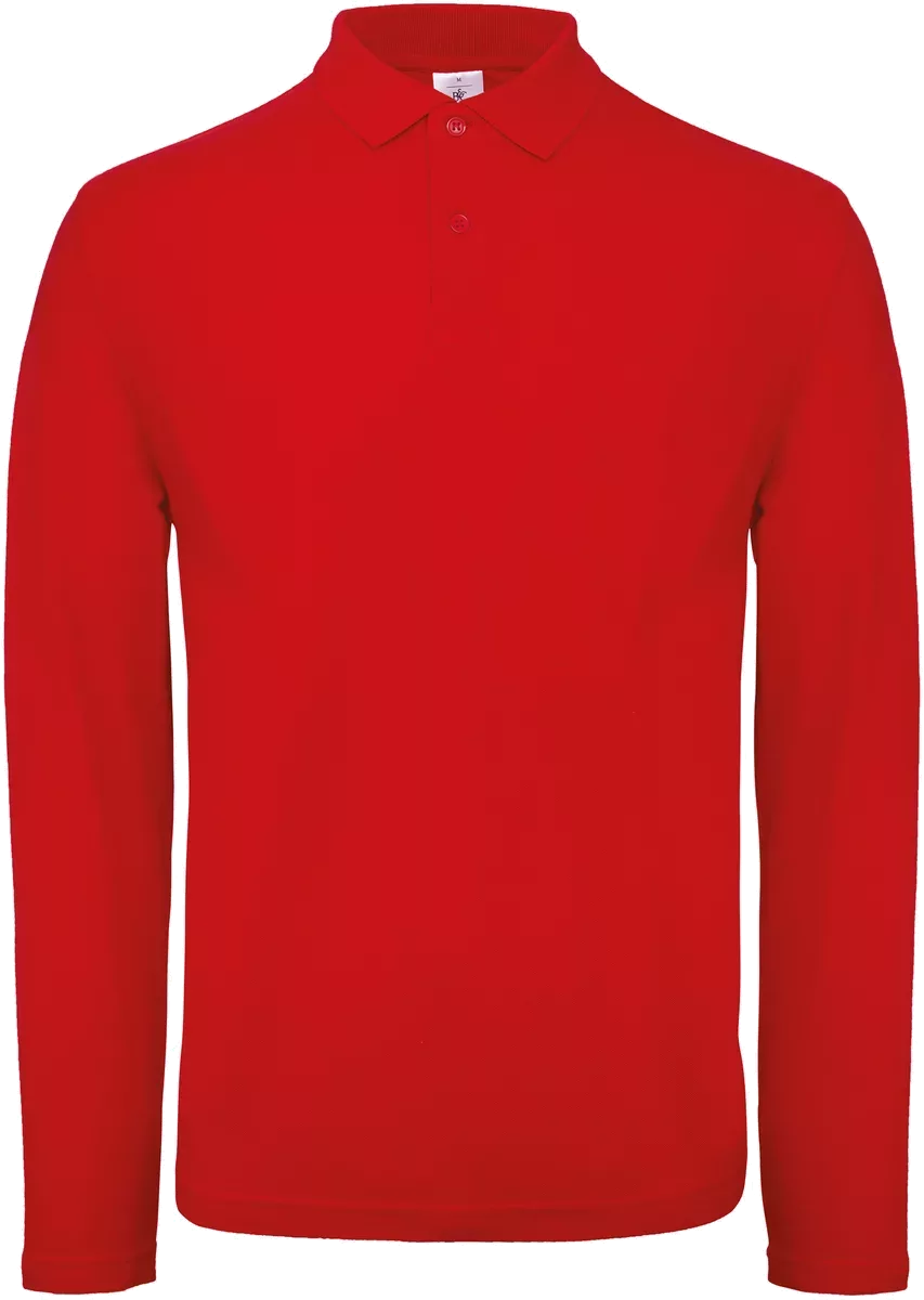 ID.001 Men’s long-sleeve polo shirt Red