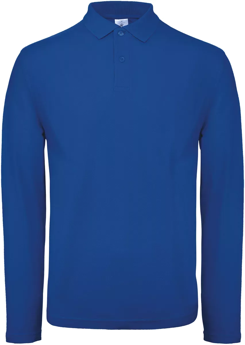ID.001 Men’s long-sleeve polo shirt Royal Blue