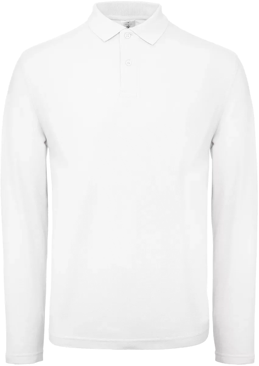 ID.001 Men’s long-sleeve polo shirt White