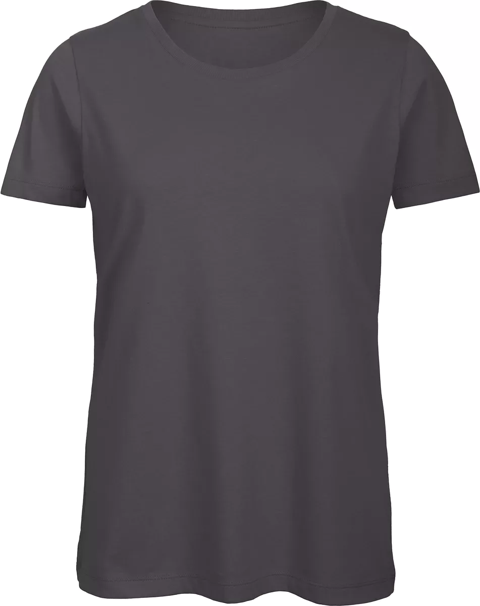 Organic Cotton Inspire Crew Neck T-shirt / Woman Dark Grey