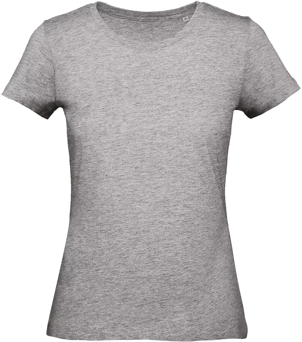 Organic Cotton Inspire Crew Neck T-shirt / Woman Sport Grey