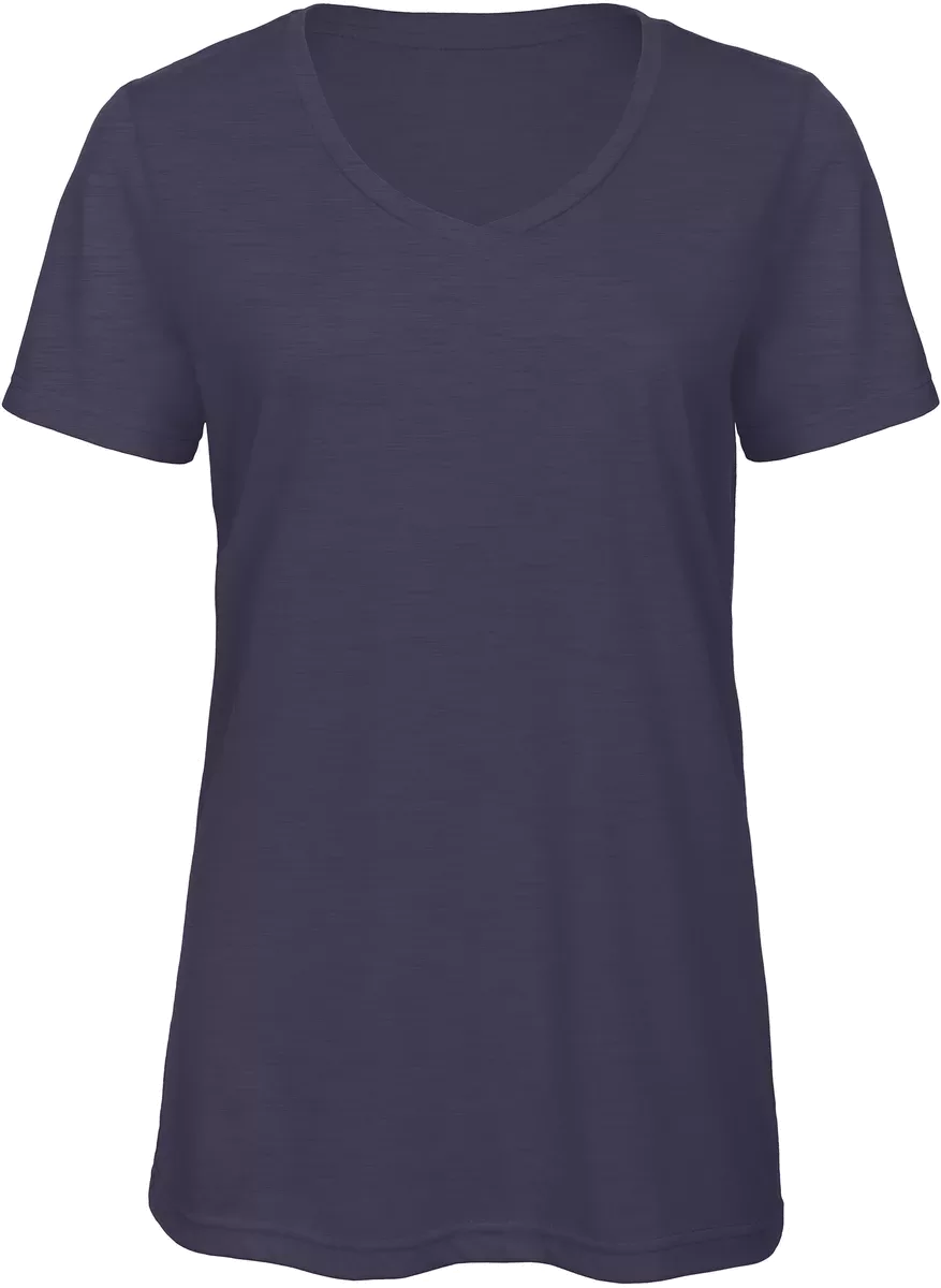 TriBlend V-neck TEE / Woman Heather Navy