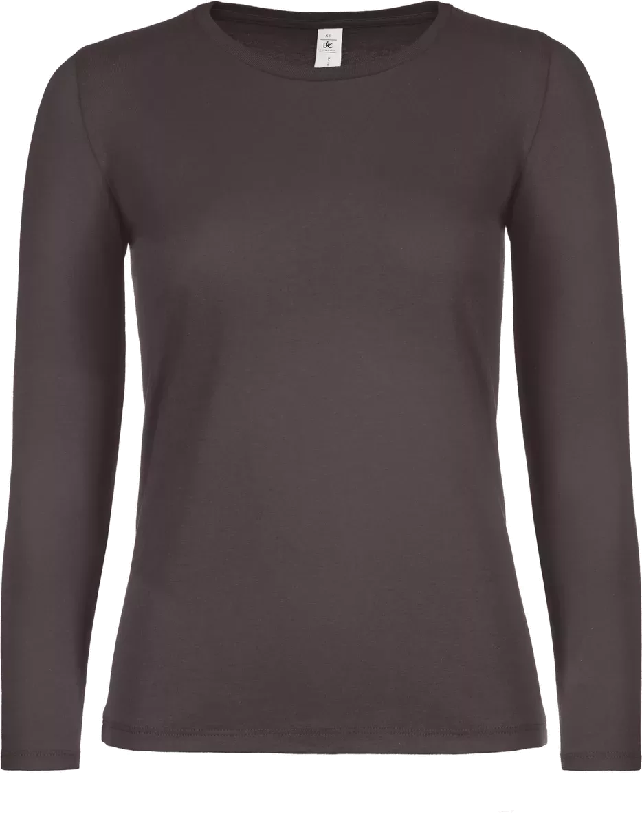 #E150 Ladies’ T-shirt long sleeves Bear Brown