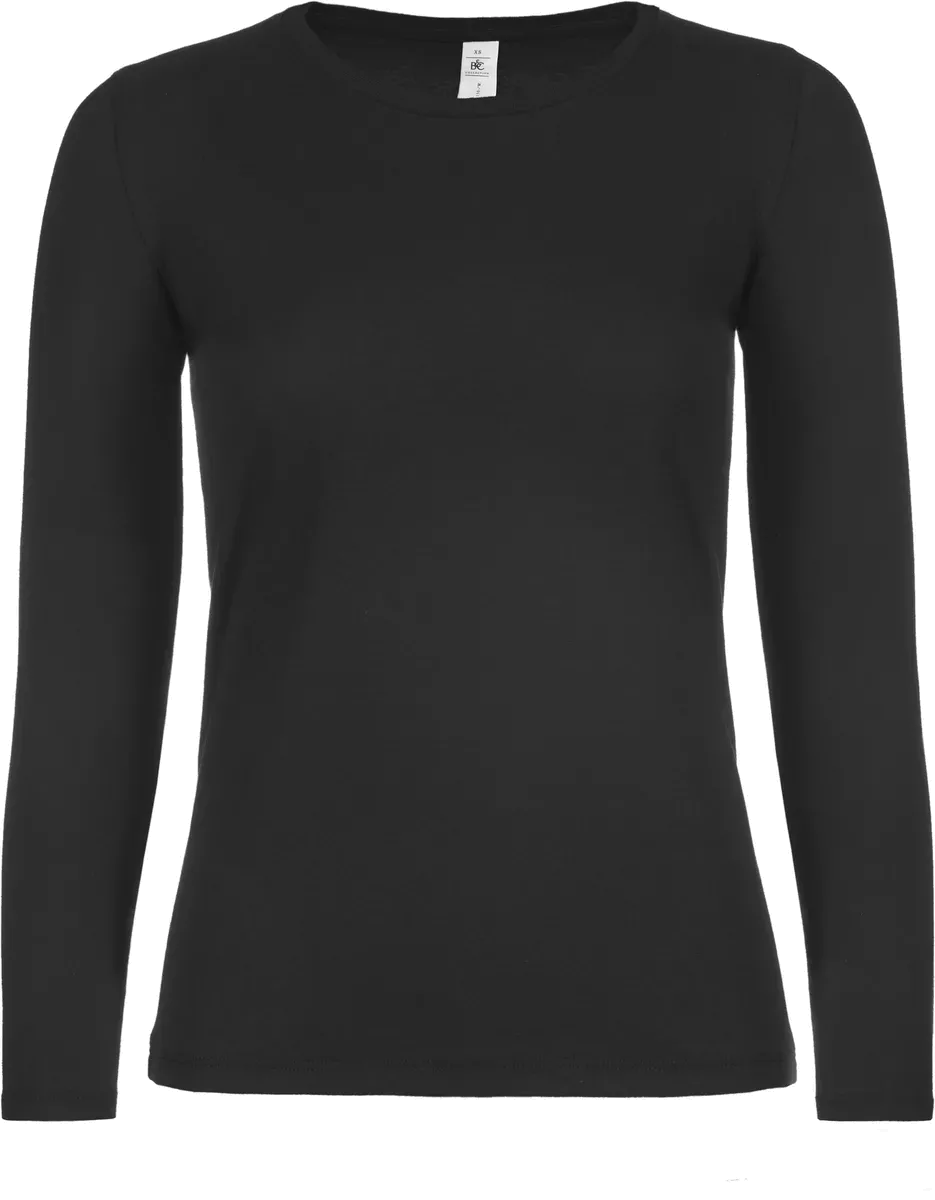 #E150 Ladies’ T-shirt long sleeves Black