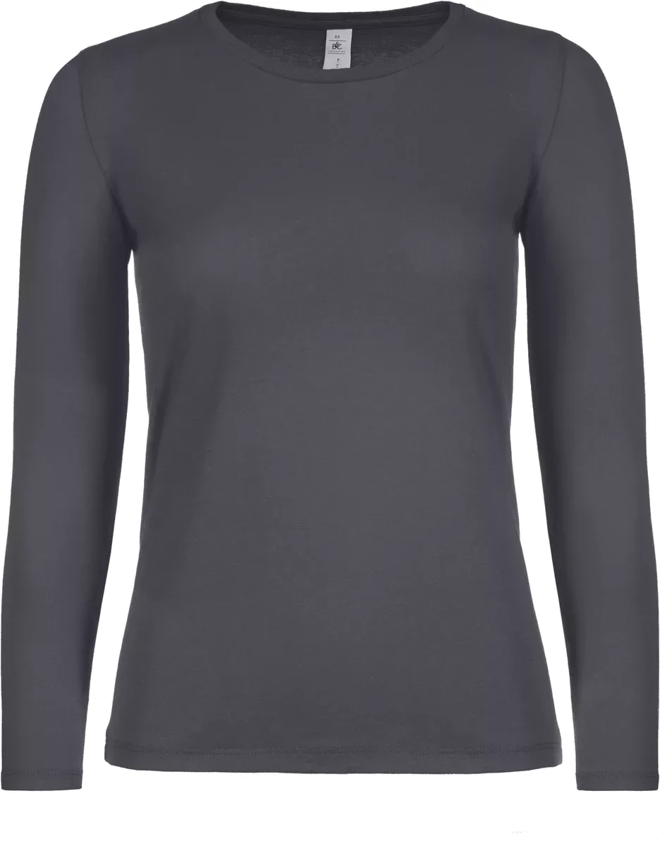 #E150 Ladies’ T-shirt long sleeves Dark Grey