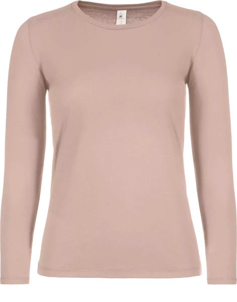 #E150 Ladies’ T-shirt long sleeves Millennial Pink