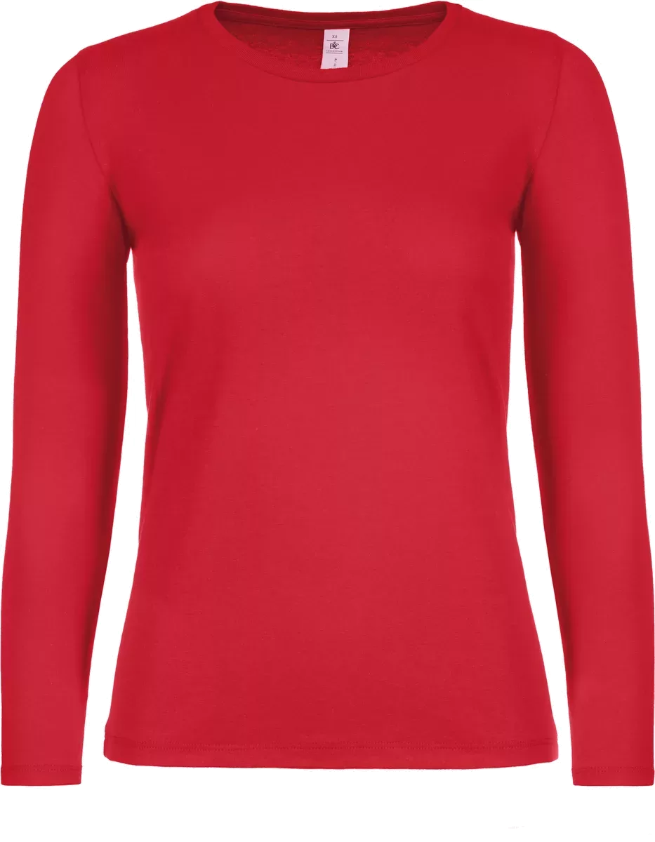 #E150 Ladies’ T-shirt long sleeves Red