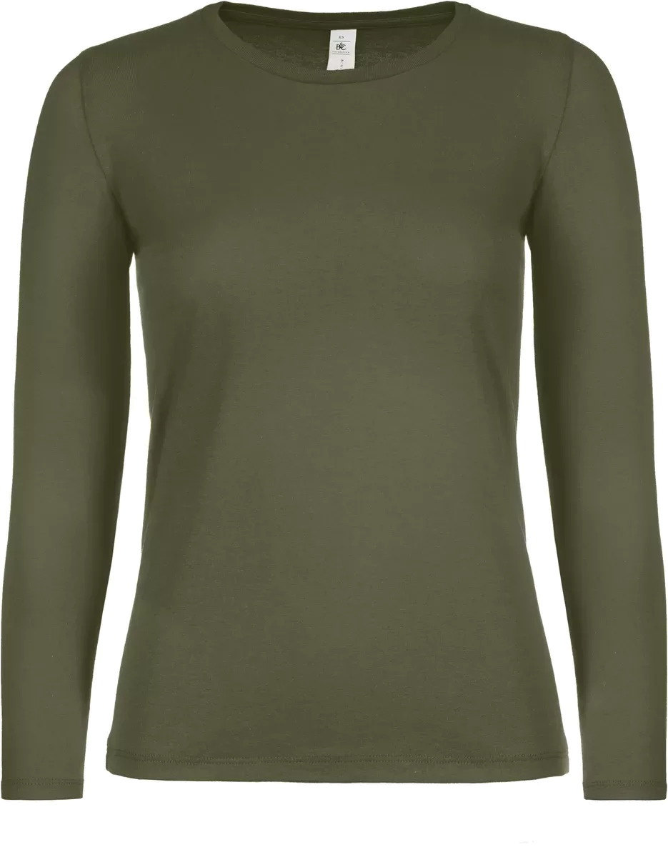 #E150 Ladies’ T-shirt long sleeves Urban Khaki