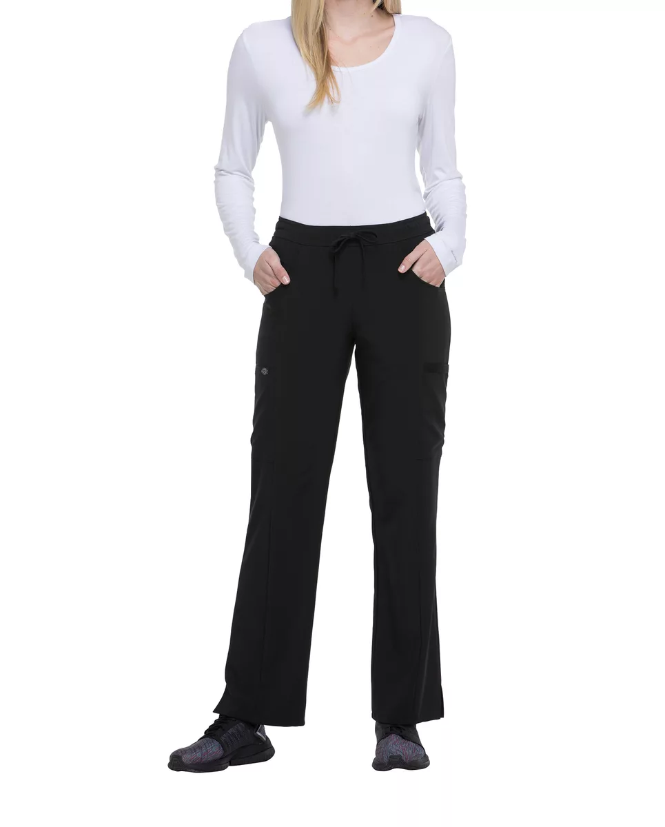 Damesbroek met trekkoordje middelhoge taille Black