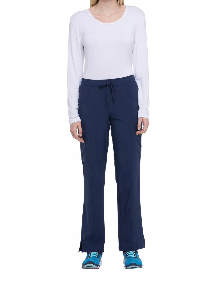 Damesbroek met trekkoordje middelhoge taille Navy