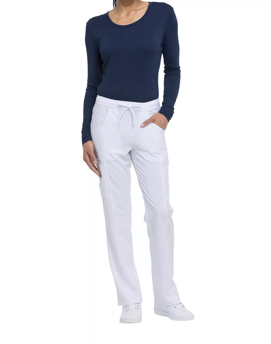 Damesbroek met trekkoordje middelhoge taille White