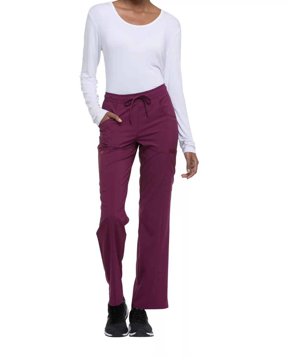 Damesbroek met trekkoordje middelhoge taille Wine