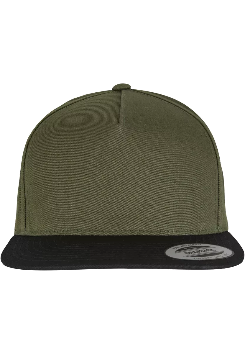 Classic snapbackpet 5 panelen OLIVE / BLACK