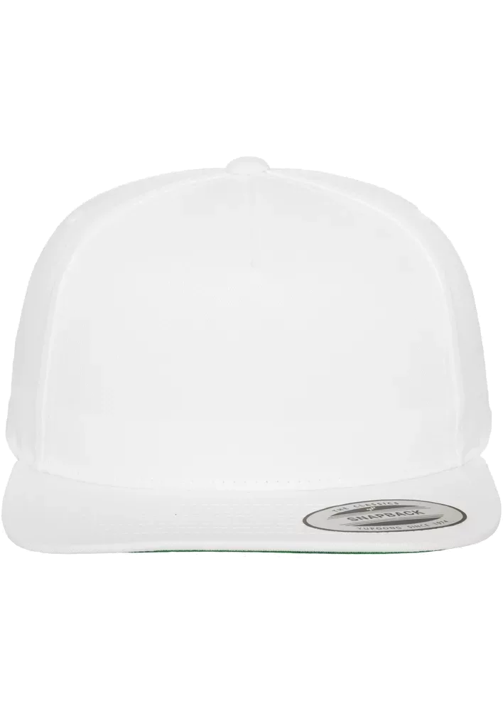 Classic snapbackpet 5 panelen WHITE