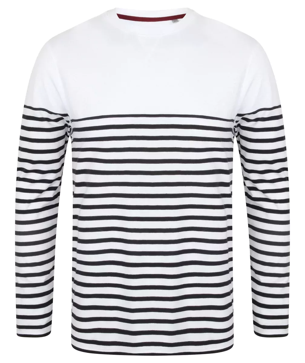 Gestreept T-shirt met lange mouwen White / Navy