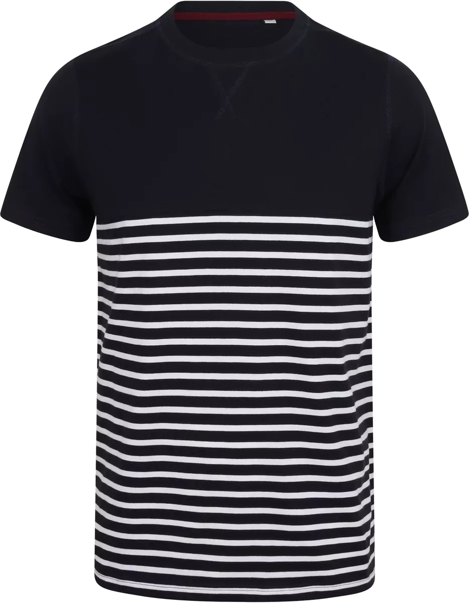Short sleeved breton t-shirt Navy / White