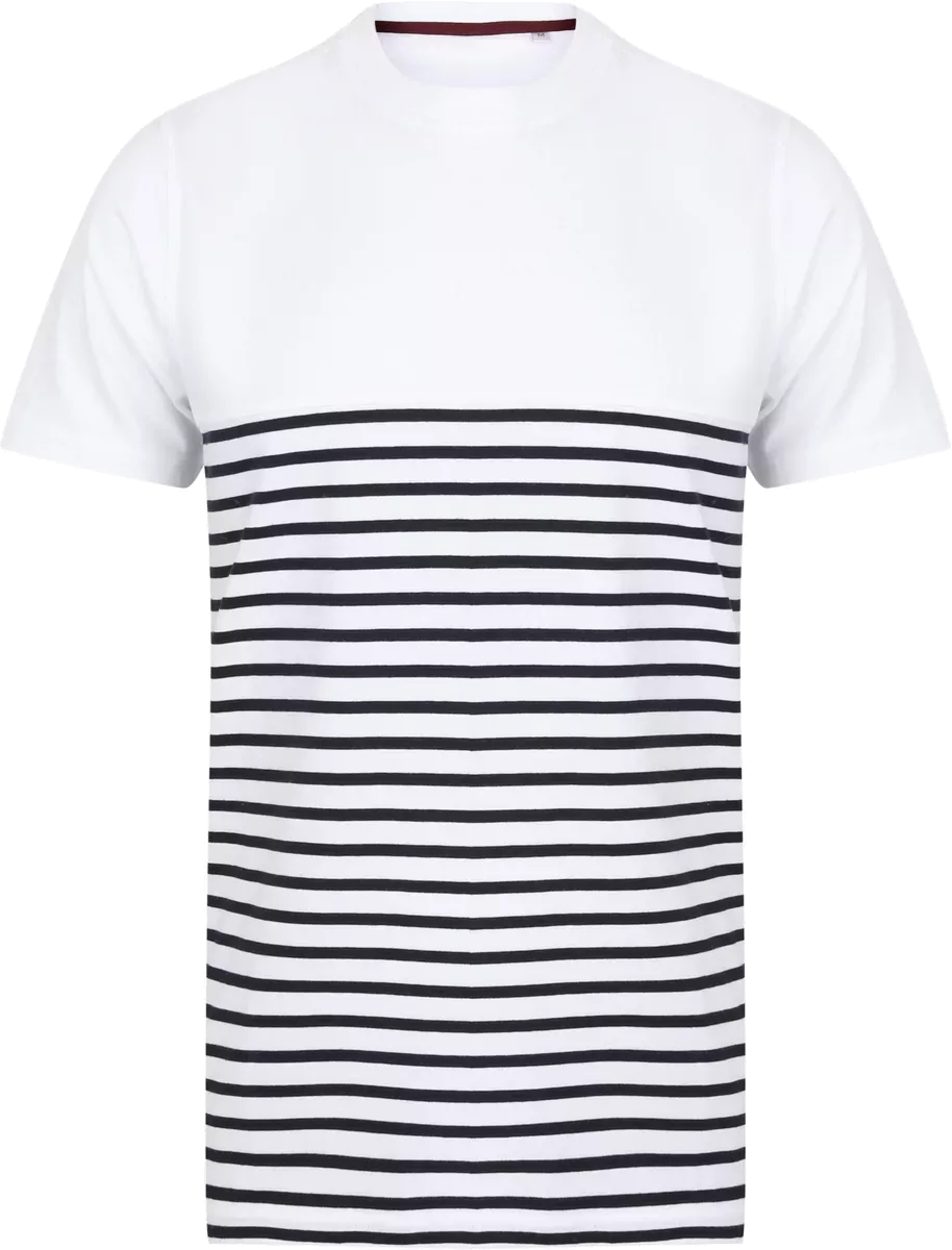 Short sleeved breton t-shirt White / Navy