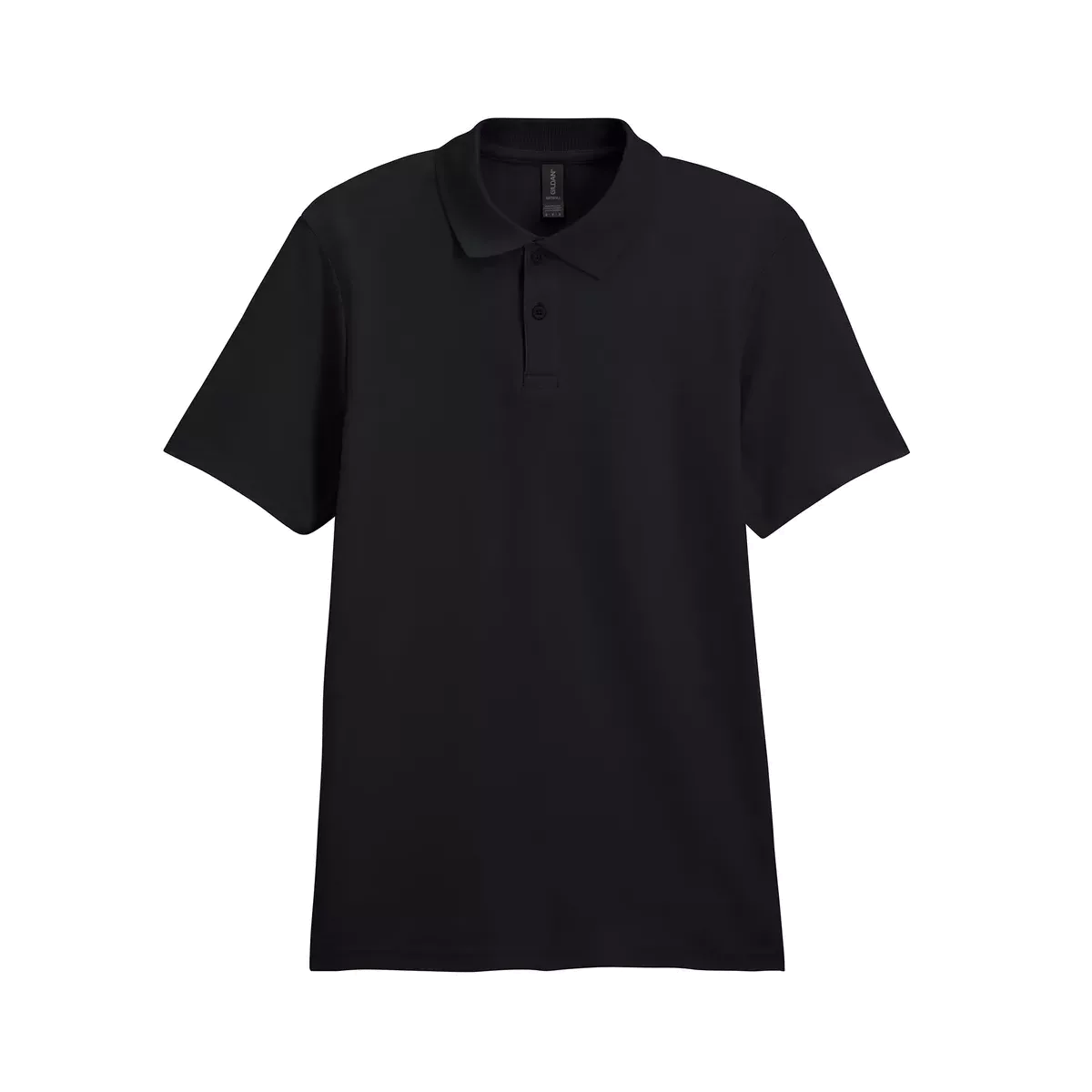 Herenpolo Softstyle Dubbele piqué Black