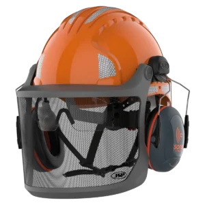 Sonis Compact EVOGuard™ M3 bosbouwhelm met Sonis Compact oorkappen Orange