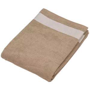 Fluwelen Strandlaken Beige / White