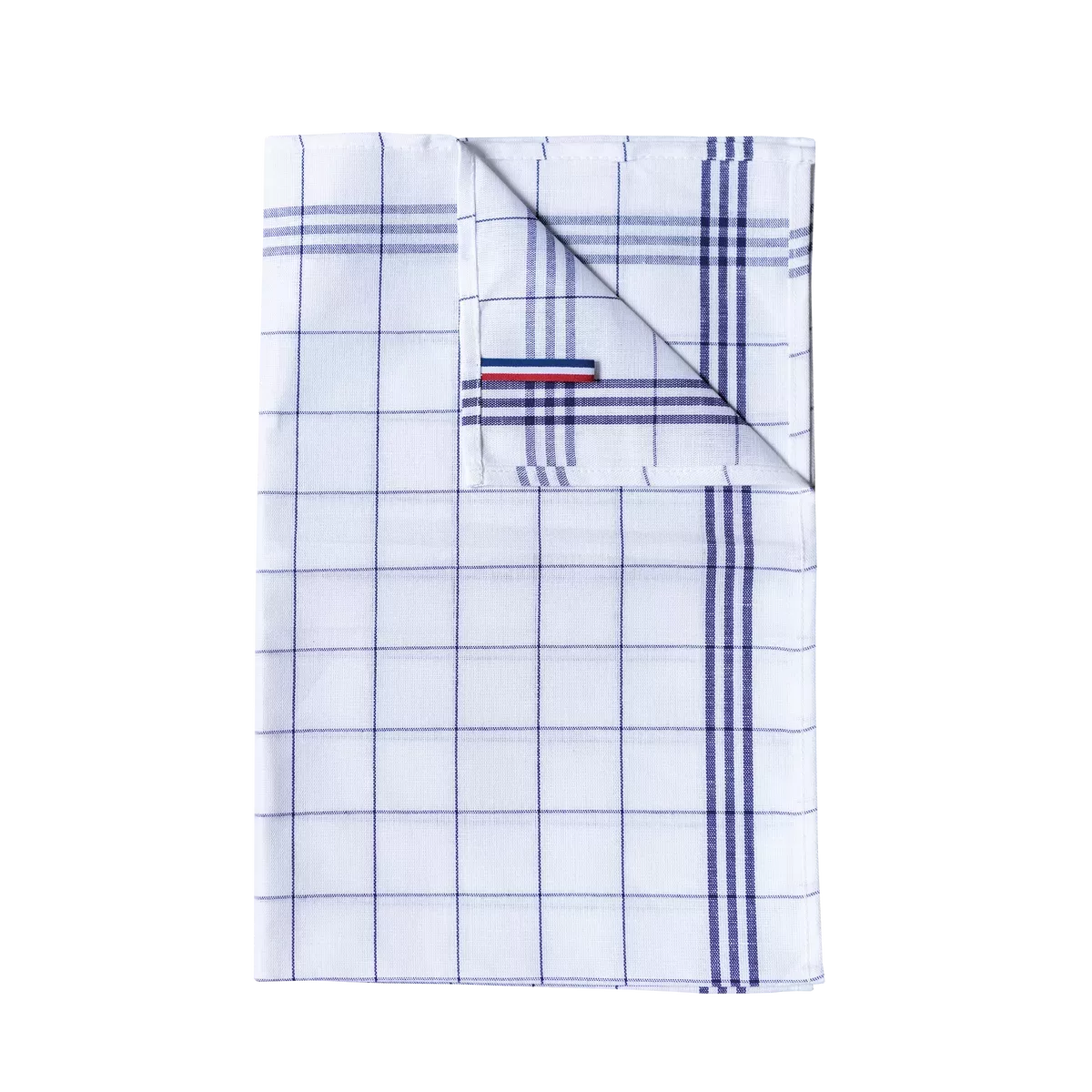 Geruite theedoek ‘Origine France Garantie. Navy