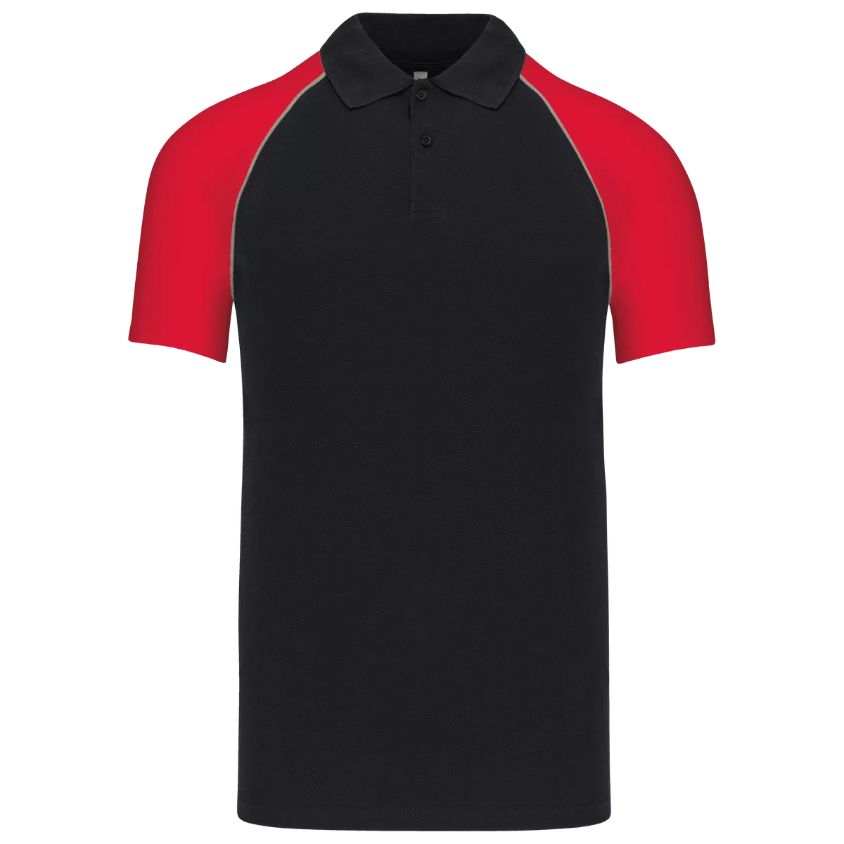 Polo baseball Black / Red
