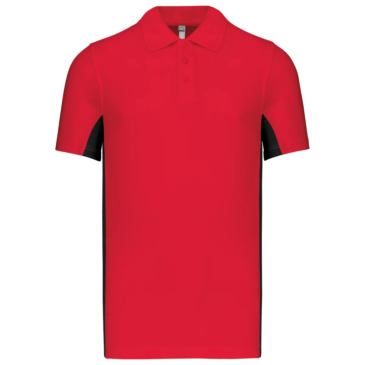 Tweekleurige piquépolo korte mouwen heren Red / Black