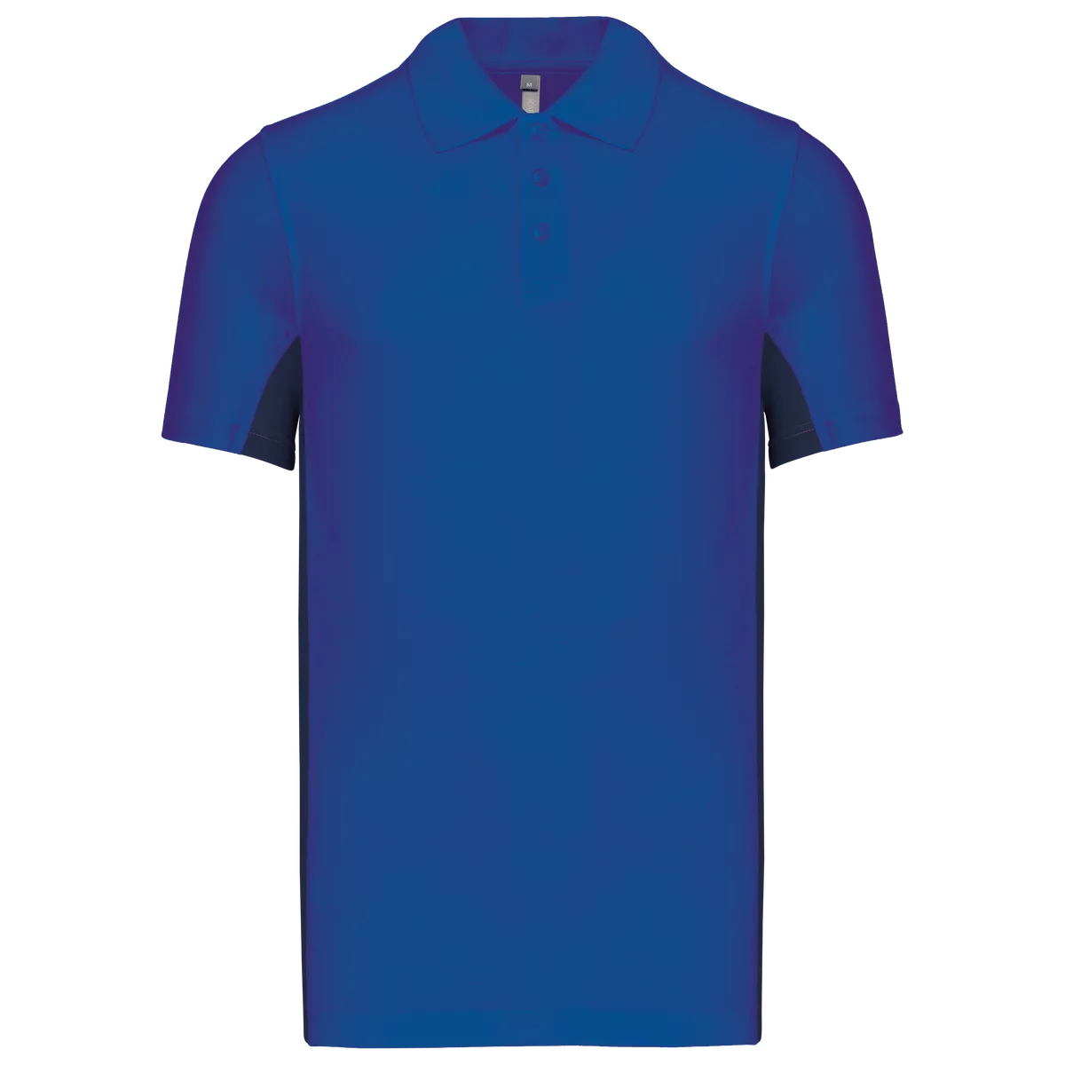 Tweekleurige piquépolo korte mouwen heren Royal Blue / Navy