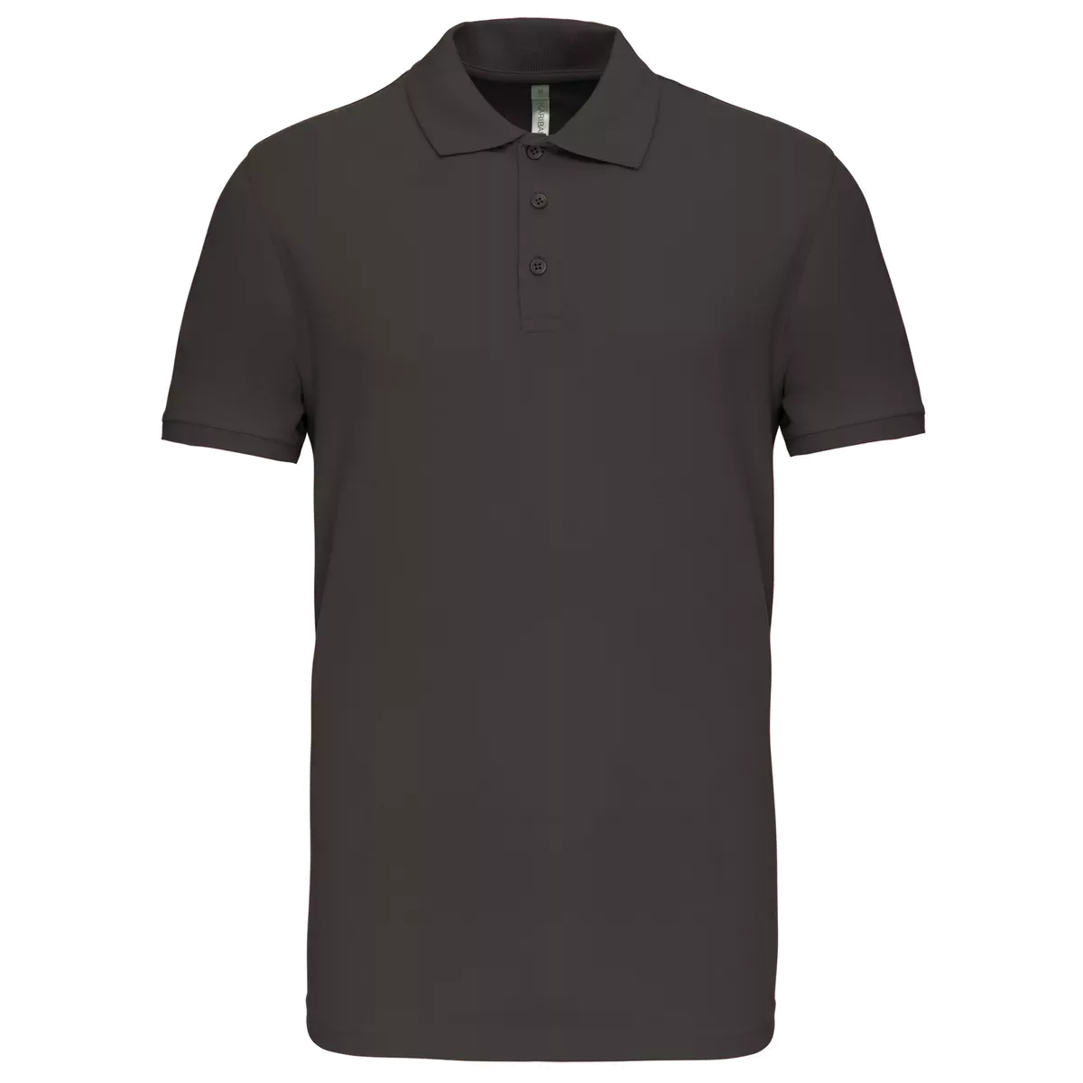 Piquépolo korte mouwen heren Dark Grey