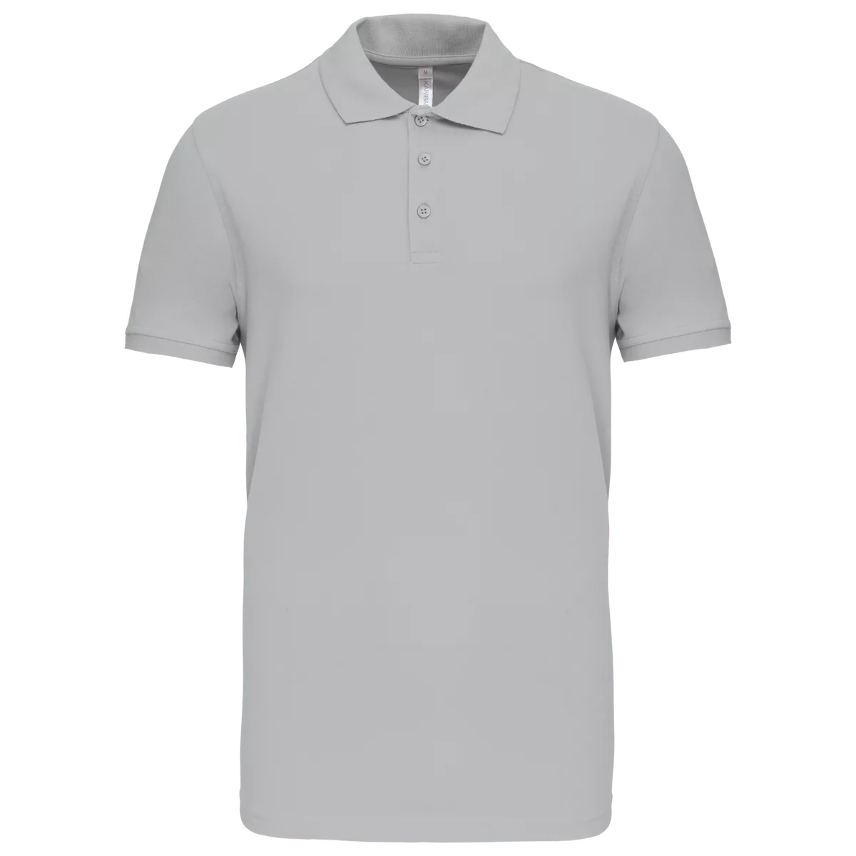 Piquépolo korte mouwen heren Snow Grey