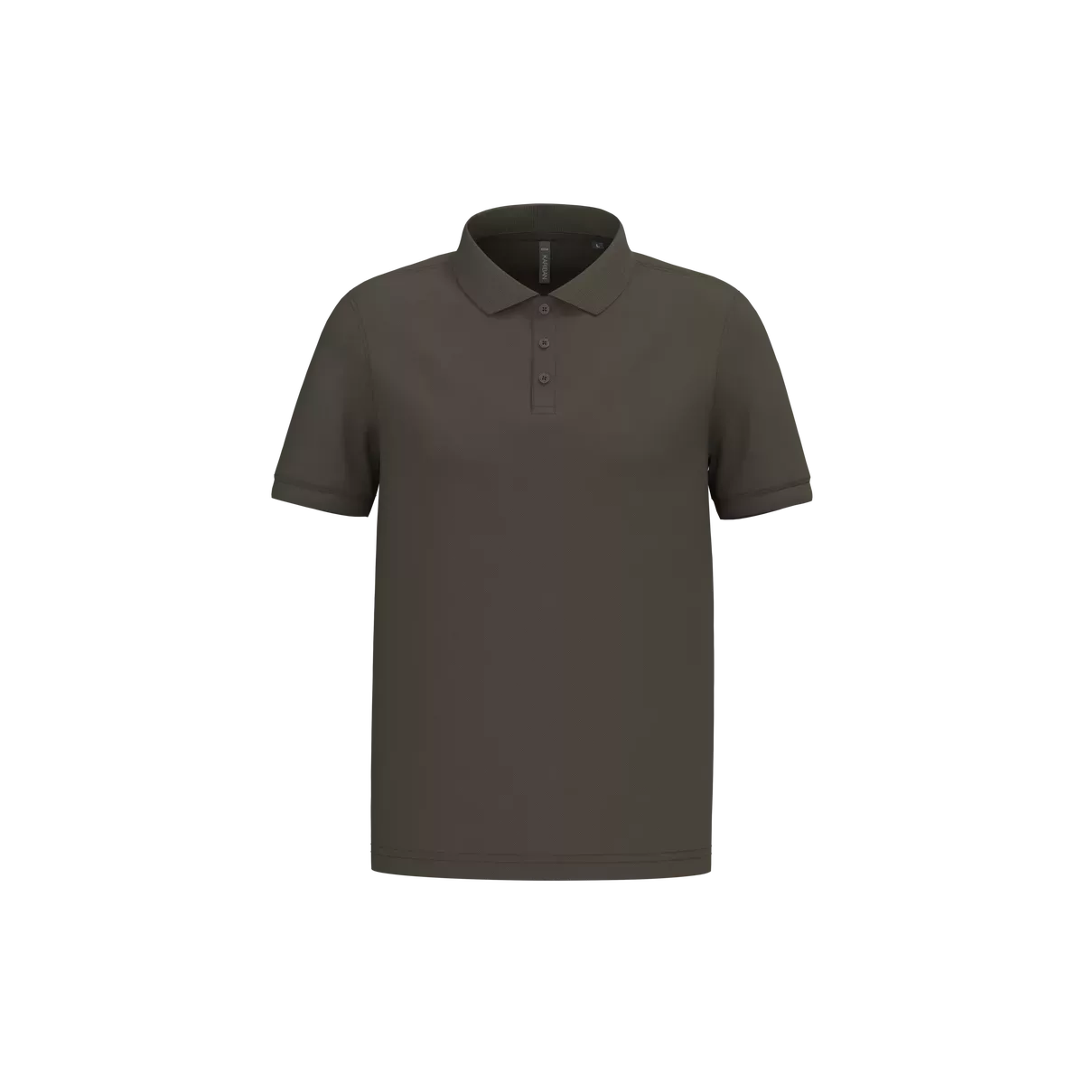 Piqué-herenpolo korte mouwen Dark Khaki